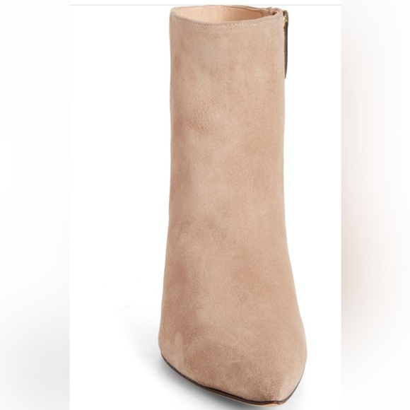 L’Agence Aimee Suede Stiletto Booties in Taupe Brown - Picture 3 of 10